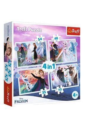 Elsa Frozen Iı Ormandaki Sihir 4'lü Puzzle/yapboz (35+48+54+70 Parça) 478