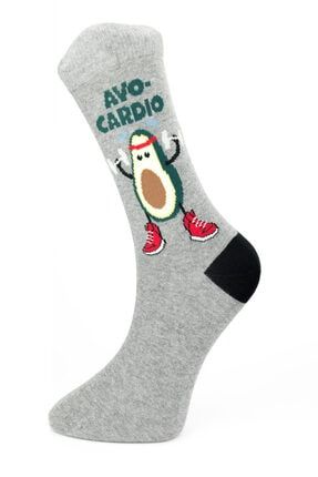 Socks Renkli Tasarım Çorap - Avokado Pun Happy86125