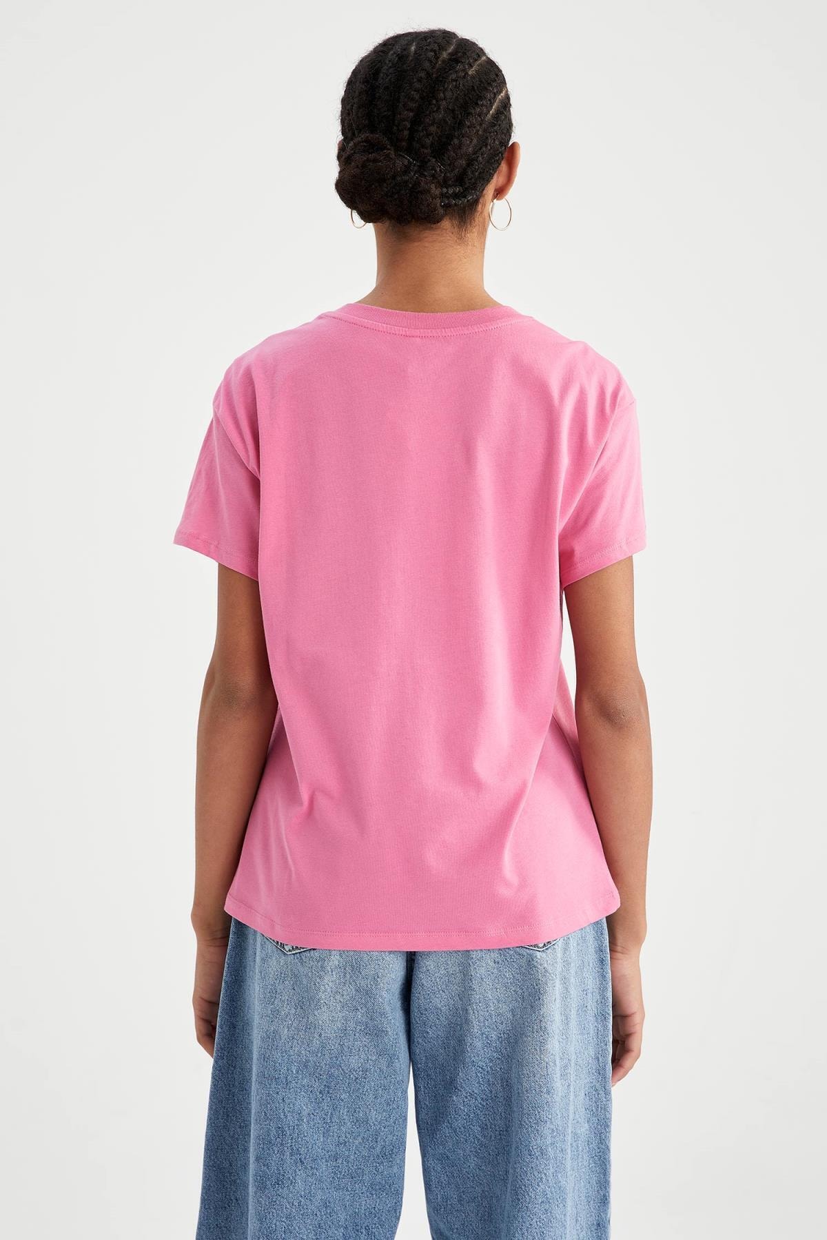 DeFacto T-Shirt Rosa Regular Fit Fast ausverkauft