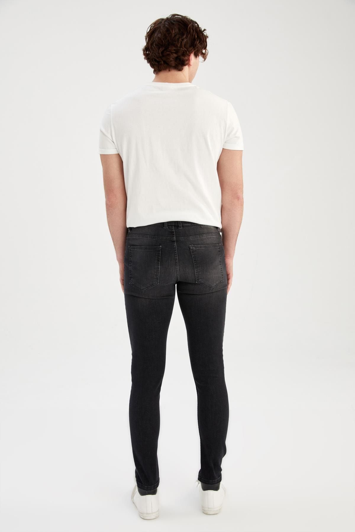 Super Skinny Normal Bel Dar Paça Jean Pantolon