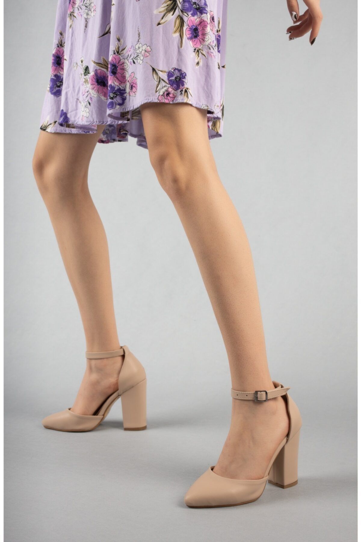 Nude store buckle heels