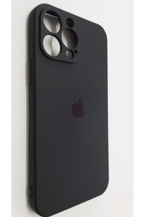 Iphone 13 Pro Max Logolu Kılıf Siyah Kamera Korumalı Lansman Kılıf Içi Kadife 13maxkmrkrml