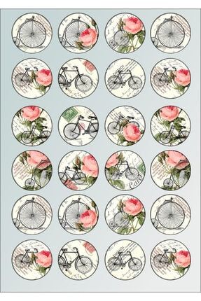 Yuvarlak Bisiklet Sticker Seti - Planner - Ajanda - Bullet Journal Için Uygun Set 90007