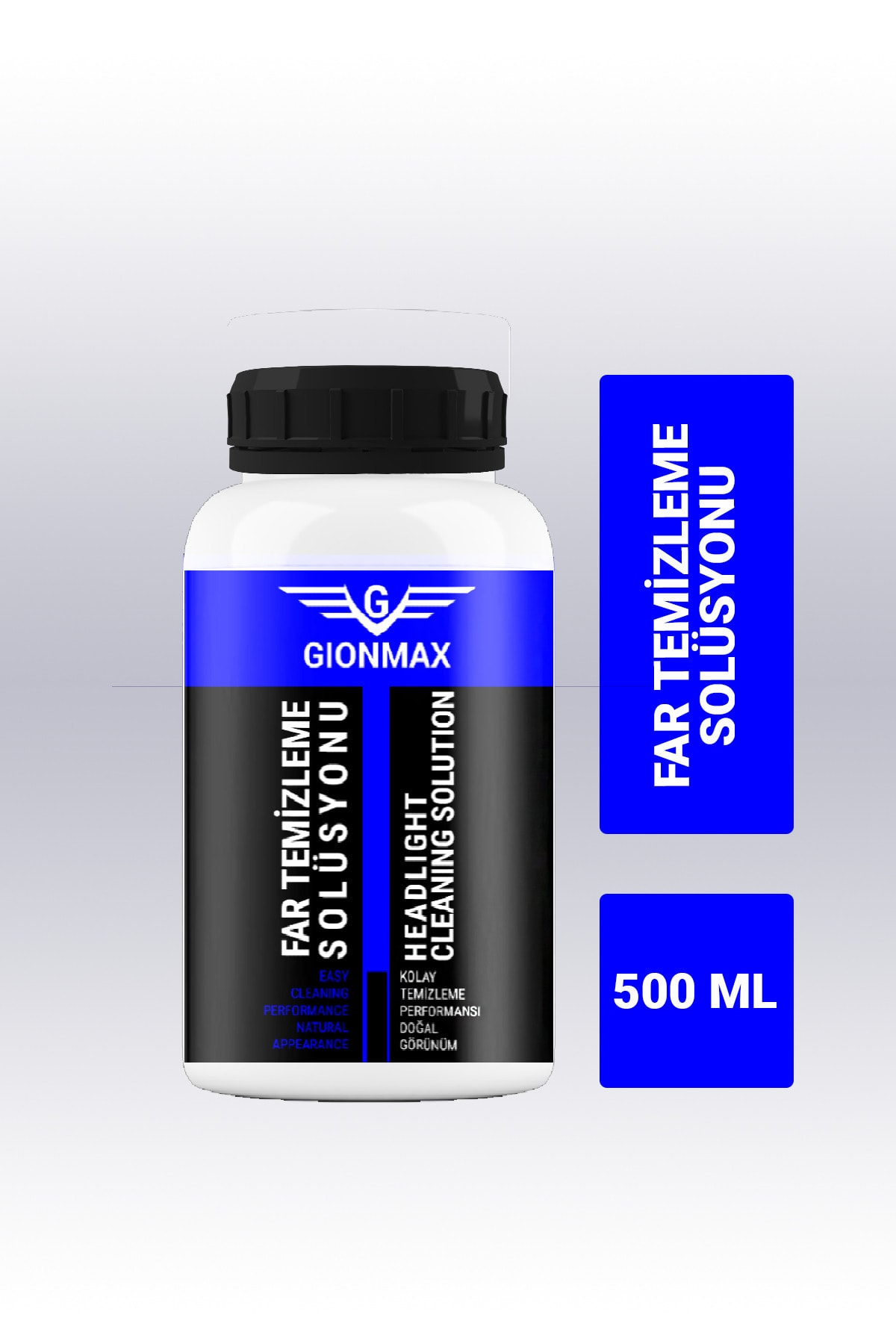 Gionmax Yeni Nesil Far Temizleme Sıvısı 500 ml Kloroform Araba Far Parlatma Kimyasalı