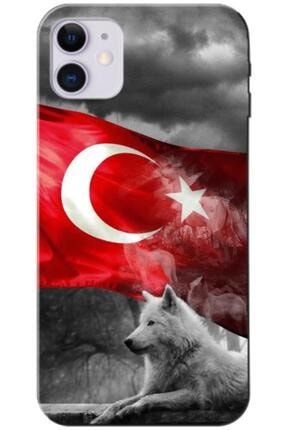 Iphone 11 Uyumlu Türk Bayrağı V3 Silikon Kılıf (baskılı) 2450-m350