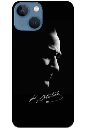 Apple Iphone 13 Uyumlu Mustafa Kemal Atatürk Black Silikon Kılıf (baskılı) 2446-m537