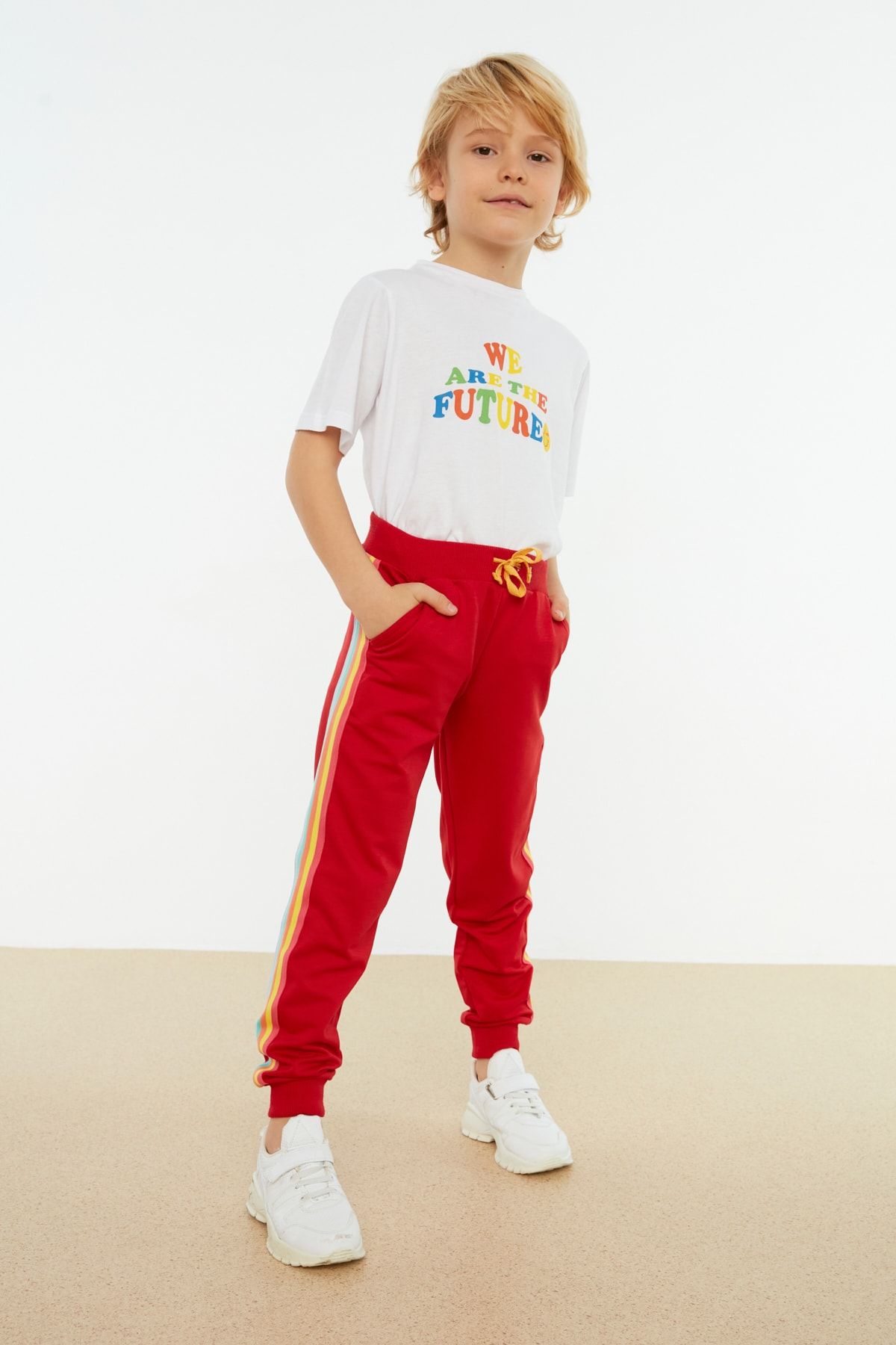 Kids red joggers outlet