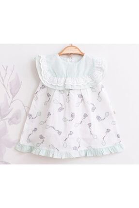 Kız Bebek Fil Desenli Elbise Mint Yeşili B5T0022