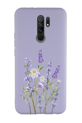 Xiaomi Redmi 9 Uyumlu Lavender Desenli Premium Silikonlu Lansman Telefon Kılıfı MCRDM9TS171