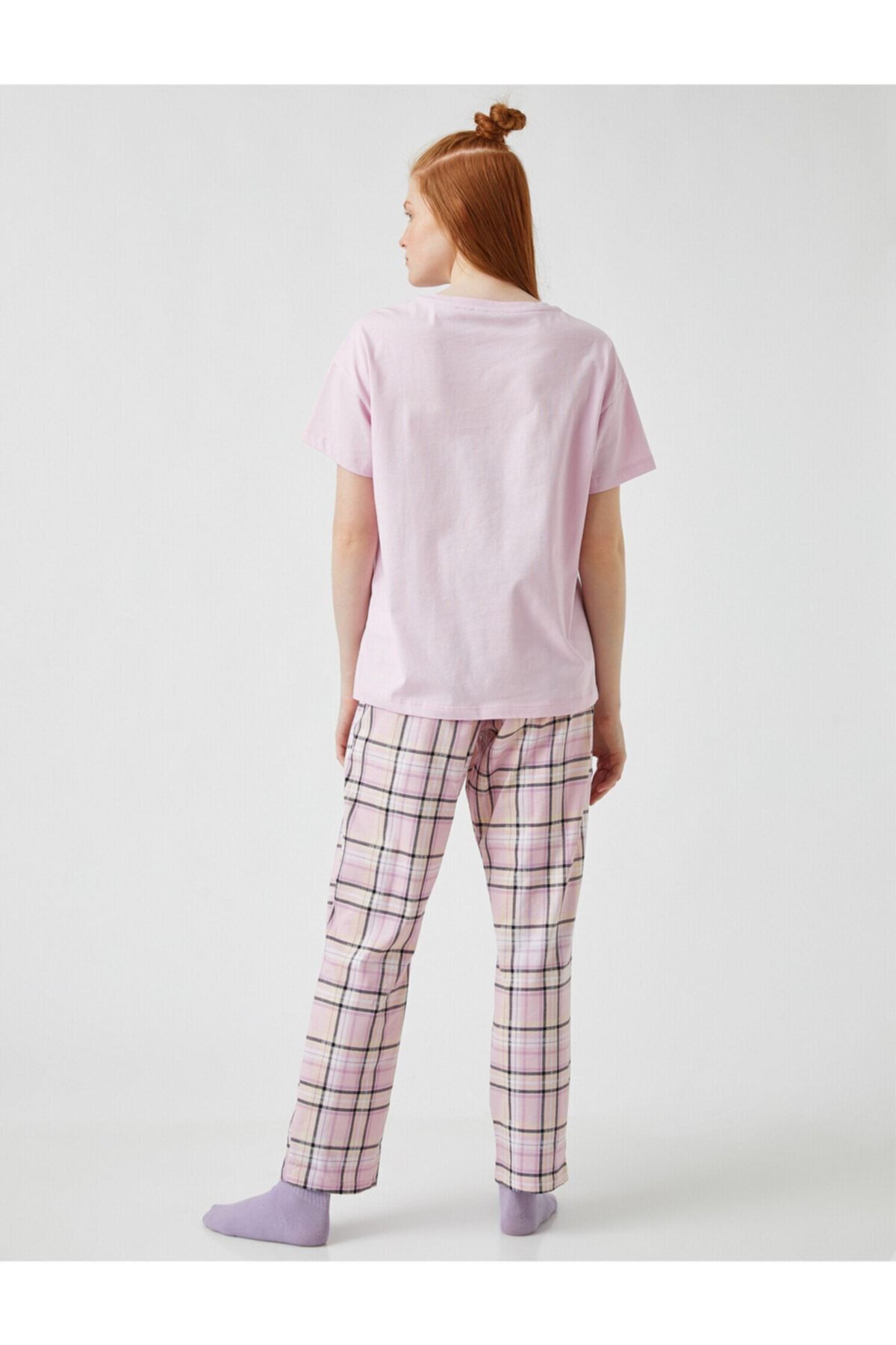Desenli Kısa Kollu Pijama Takımı