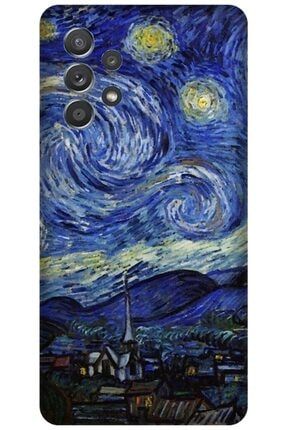 Samsung A52 Uyumlu Telefon Kılıfı Silikon Vincent Van Gogh Yıldızlı Gece SSGA52200006564