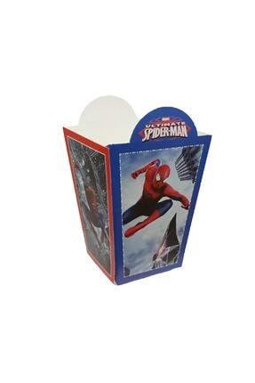 Spiderman Karakterli Mısır Kutusu 8 Li Örümcek Adam Temalı Karton Cips Kutusu 8 Adet Pop Corn KARAKTERMISIRKUTUSU