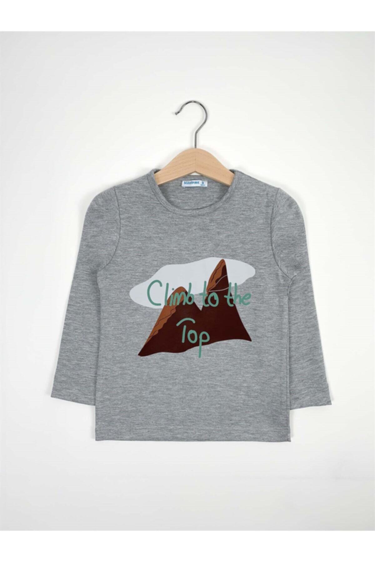 سویشرت پسرانه خاکستری Mavipink | 2101012 اورجینال - تصویر 2