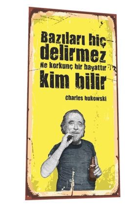 Charles Bkowski Mini Retro Ahşap Poster 5201117713678