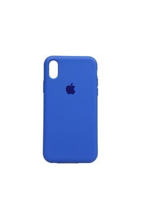 Iphone X Ve Xs Uyumlu Altı Kapalı Logolu Lansman Kılıf Kapak Koyu Mavi LogoluX/xs