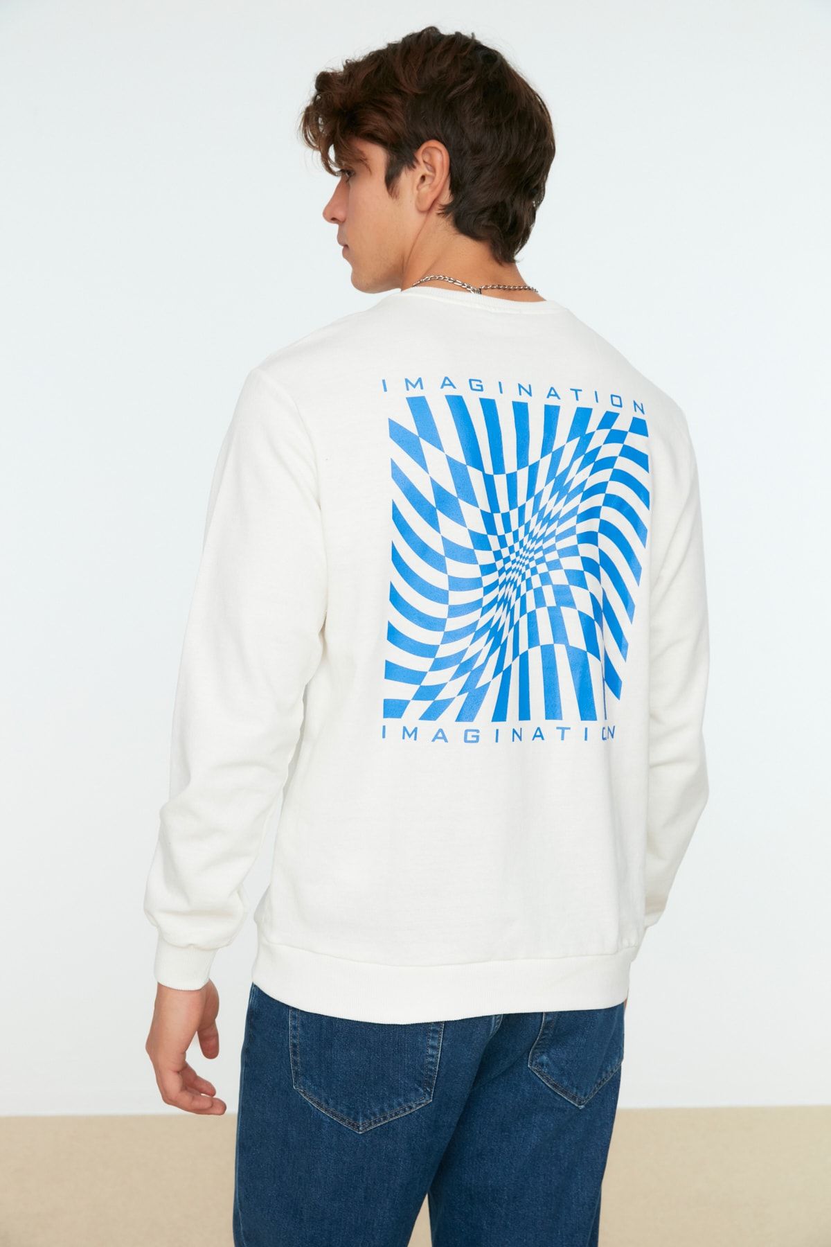 Trendyol Collection Sweatshirt Ecru Regular Fit