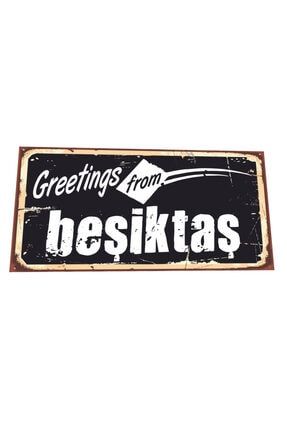 Beşiktaştan Selamlar Mini Retro Ahşap Poster 6105235008693