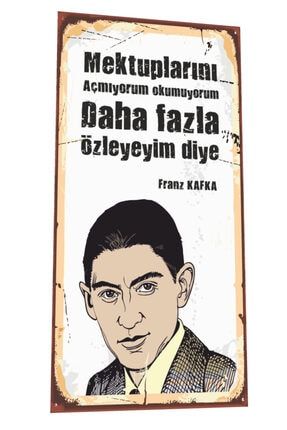 Franz Kafka Mini Retro Ahşap Poster 2754905731939