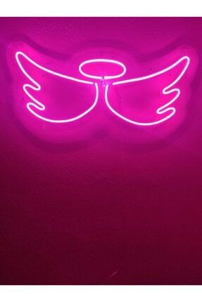 Melek Kanadı Angel Neon Şekiller İşaret Led Dekoratif Duvar Aydınlatması Duvar Yazısı angel