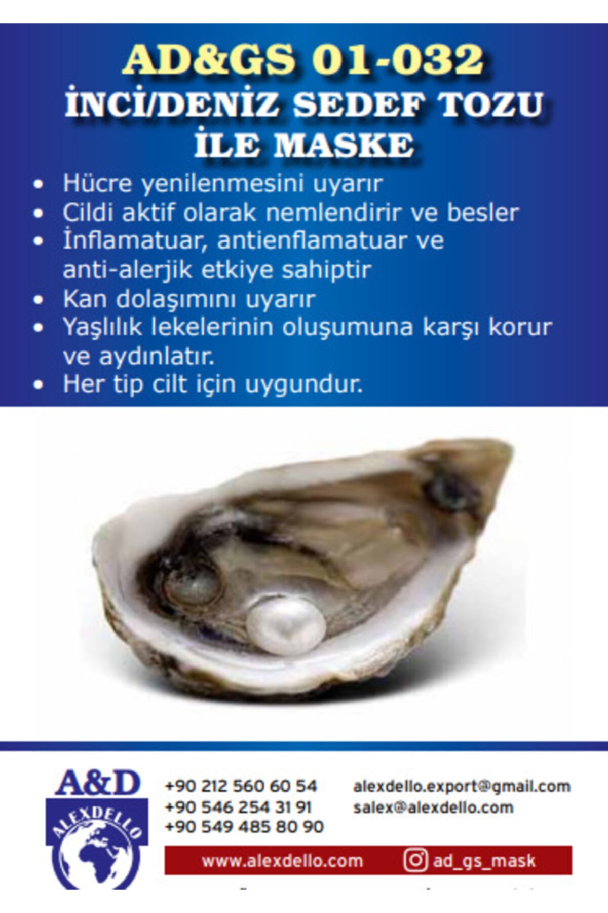 ماسک صورت   ALEXDELLO YÜZ BAKIM MASKE | AD01032 اورجینال - تصویر 3