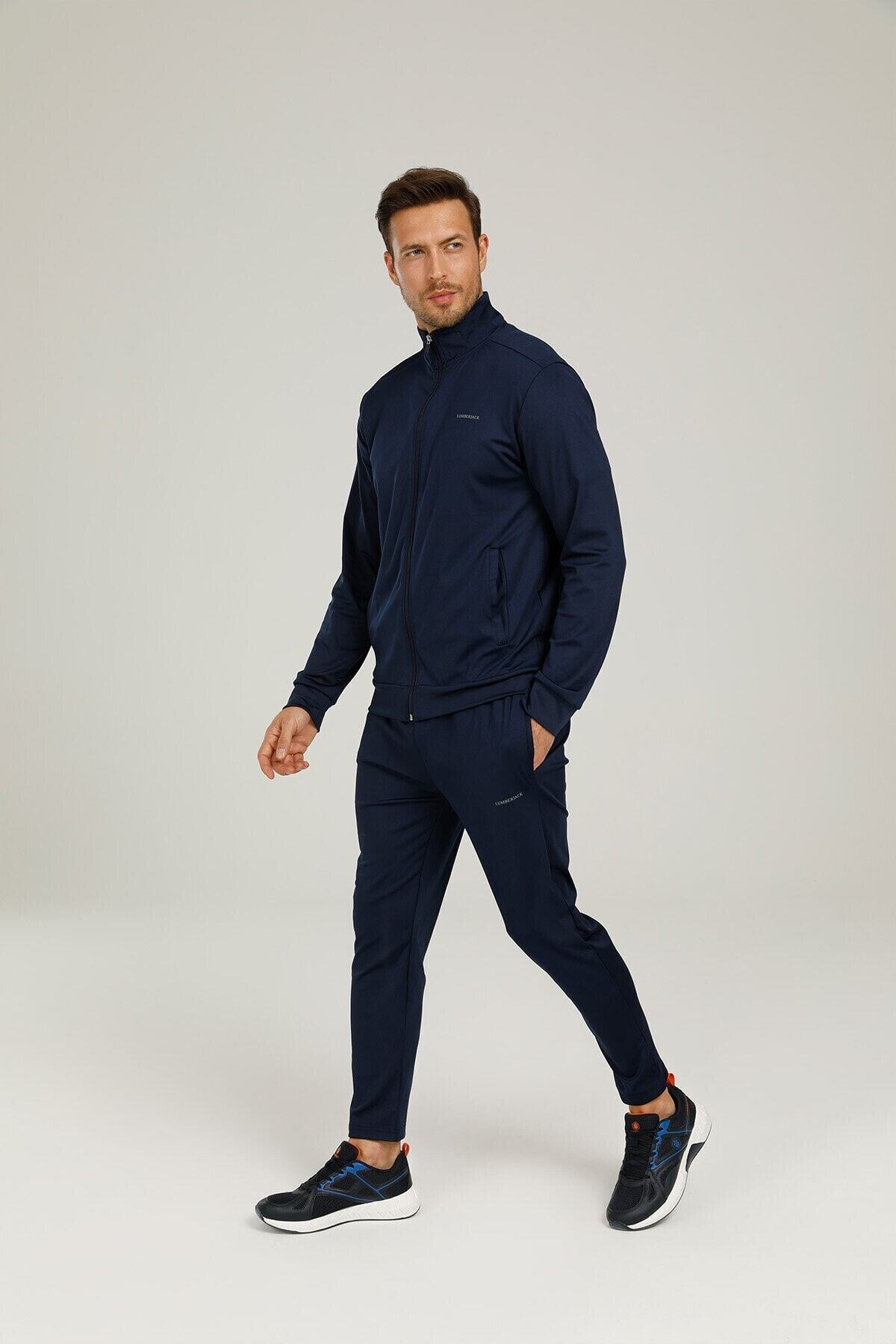 ست گرمکن ورزشی مردانه 1w Alex Track Suit 1pr Navy Blue Lumberjack