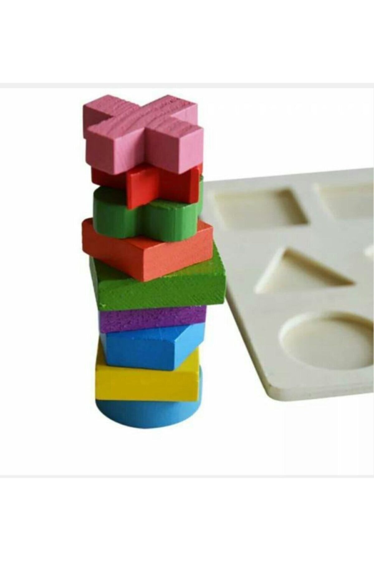 HAMAHA Ahşap Zeka Eğitici Oyuncak Geometrik Geçmeli Şekiller Ahşap Tahta Bultak  Ahşap Kule Oyunu fotoğrafı 4 (önizleme)
