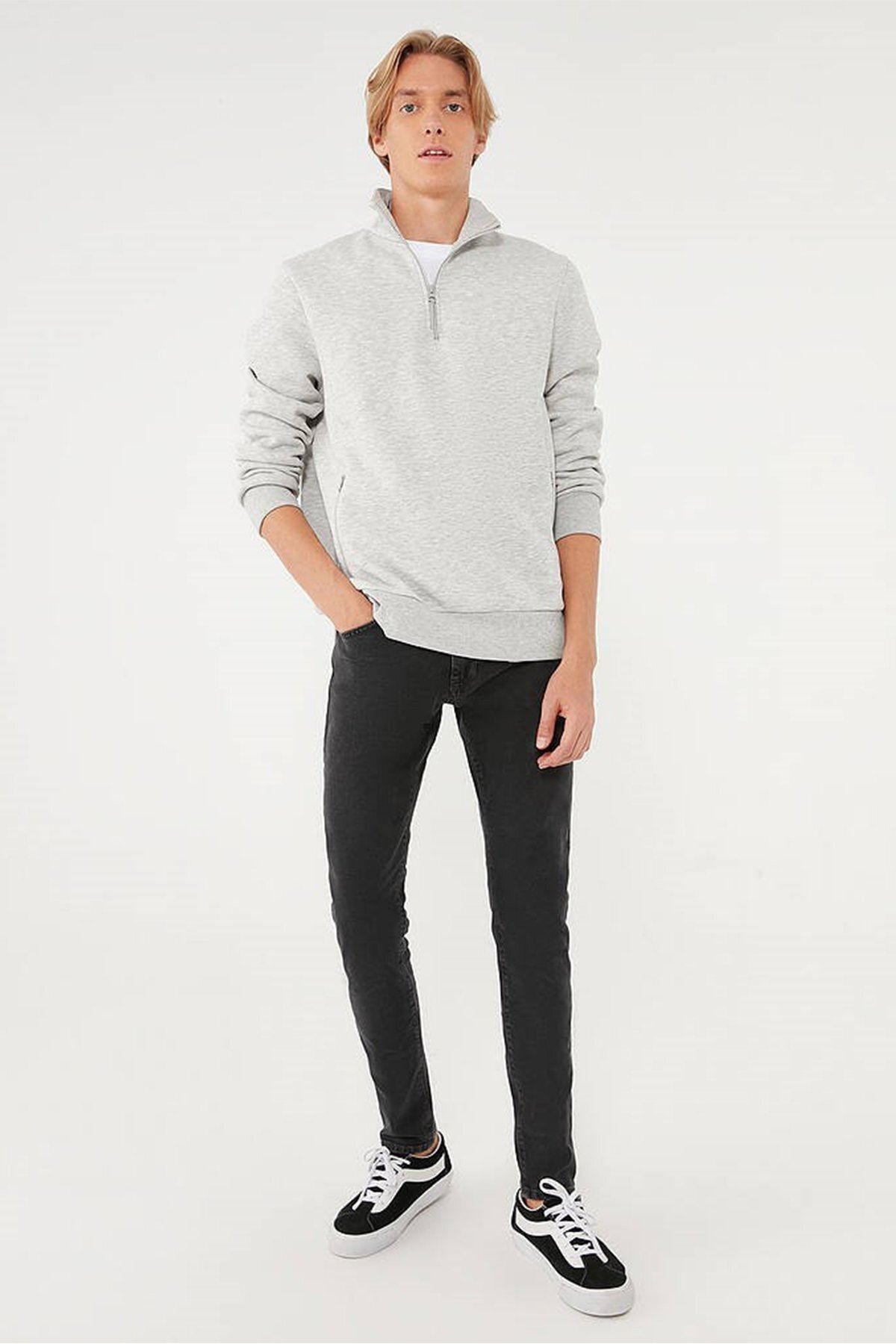 شلوار جین مردانه لئو 90S GREY JEAN 0076235214 Mavi