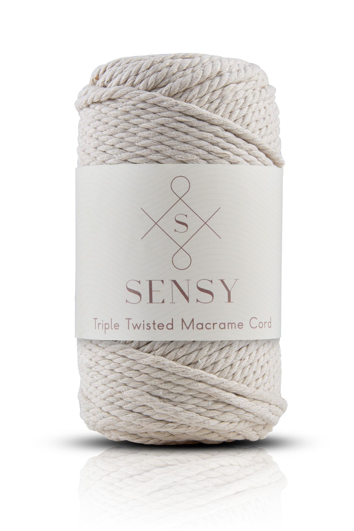 SENSY-Premium 3 Twist Macrame Rope 3mm Three Twist Scannable Macrame Rope Rope 3 Ply Ecru-salmon-light Gray 2