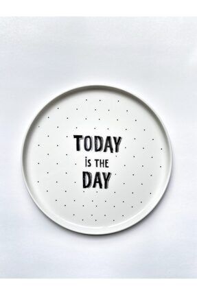 “today Is The Day” Yazılı Porselen Tabak- 22 Cm LVSHMPRCLN144