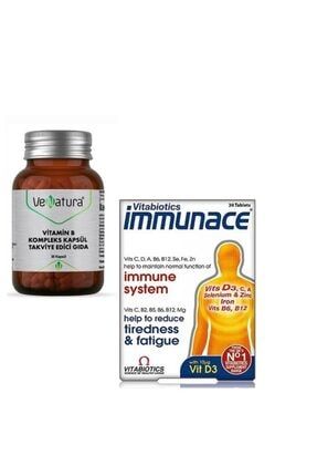 Vitamin B Kompleks Kapsül Gıda 30 Kapsül + Vitabiotics Immunace 30 Tablet mmtmadmk91