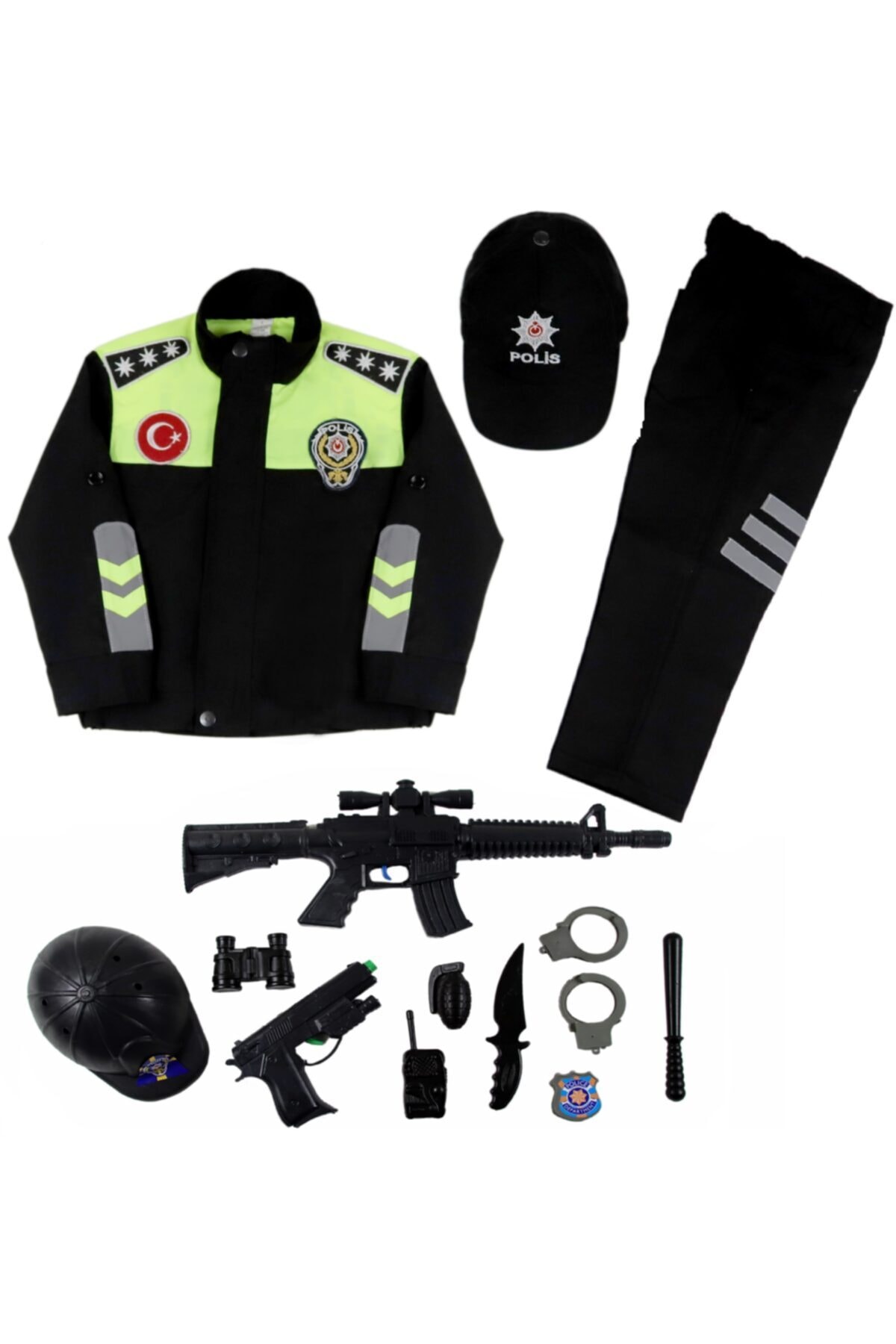 Unisex Green Turkish Traffic Police Costume Children's Clothing 3