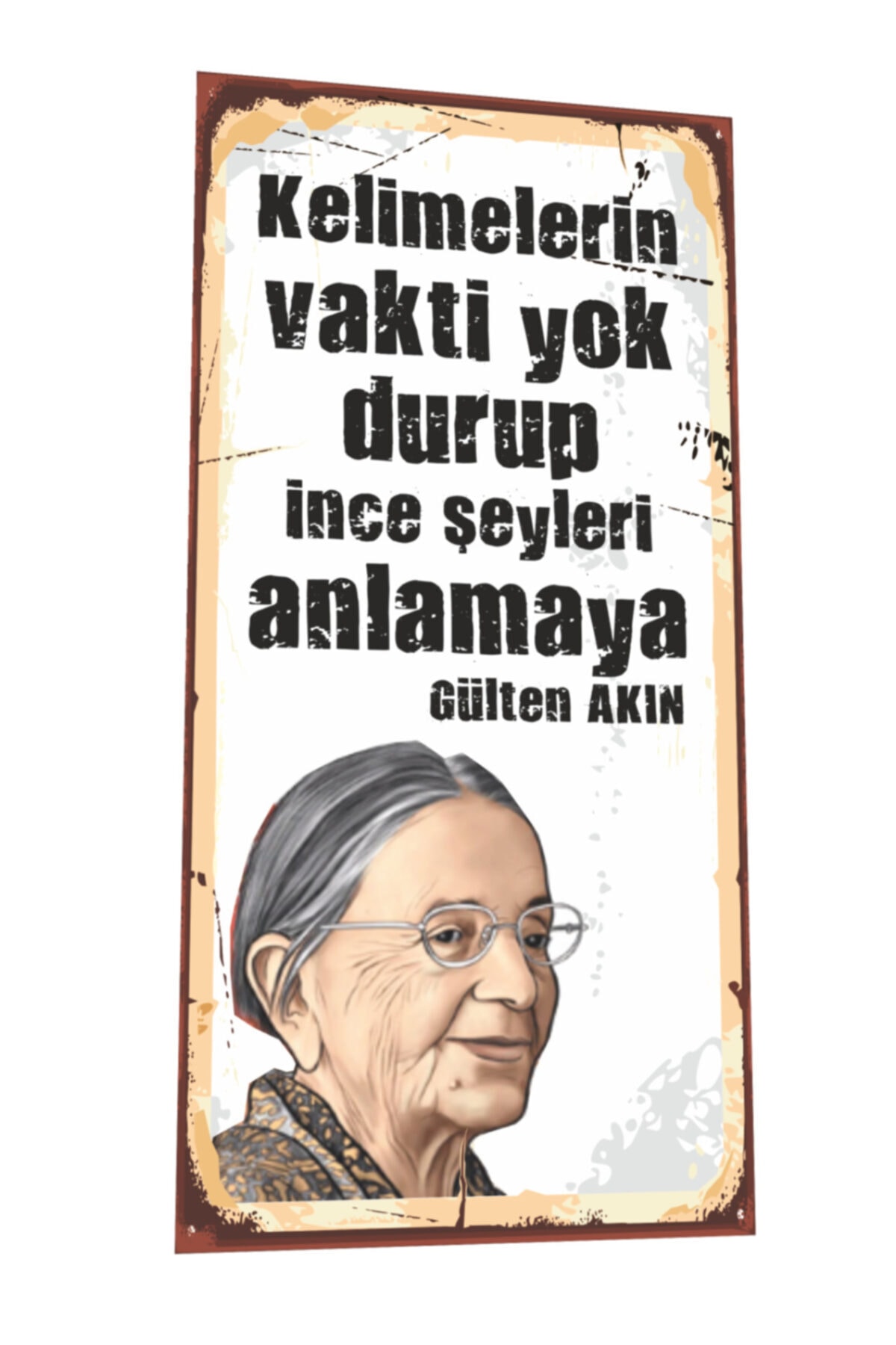 Gülten Akın Mini Retro Wood Poster