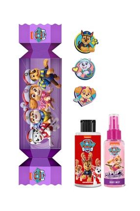 Paw Patrol Çocuk Bakım Seti Duş Jeli & Şampuan + Vücut Spreyi + 3 Adet Sticker Set BIES497179