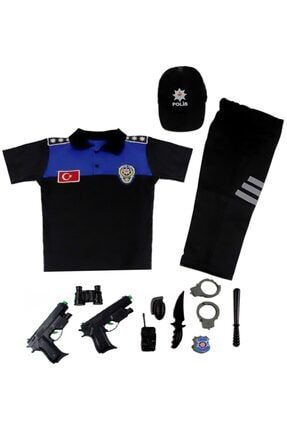 Unisex Polo Yaka Türk Sivil Toplum Polis Kostümü Çocuk Kıyafeti 2 3U20C200225