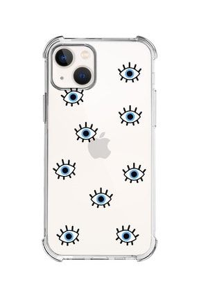 Iphone 13 Uyumlu Ultra Darbe Korumalı Olex Mavi Gözler Tasarımlı Telefon Kılıfı IP13OLEX-063