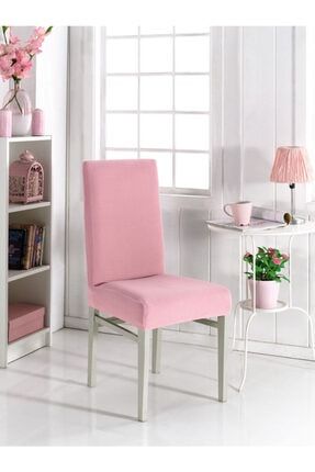 Sandalye Kılıfı Pudra Renk Likralı Yıkanabilir 1 Adet TYC00295640784