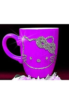 Kitty Swarovski Taslı Renkli Kupa Bardağı KİTTY-02