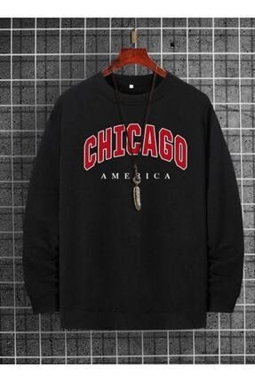 Chicago Baskılı Sweatshirt savo-102