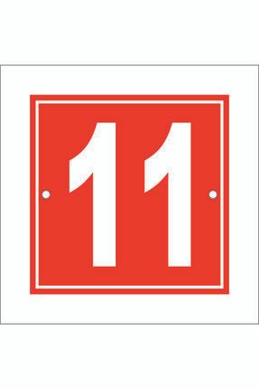 11 Numara Kapı Numarası 10x10 Cm, Bina, Apartman, Işyeri,villa Numarası MY-60