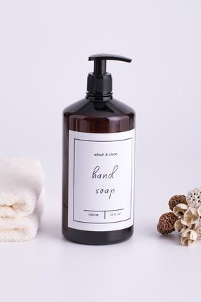 Amber Cam Görünümlü Plastik Hand Soap (el Sabunu) Şişe 1000ml RLNA123