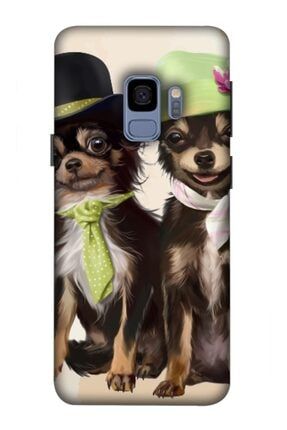 Galaxy S9 Kılıf İkiz Köpek Baskılı Desenli A++ Silikon 8565 Samsung S9 Kılıf Zpx-Tek-192