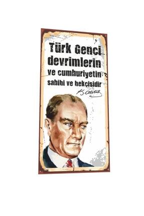 Mustafa Kemal Atatürk Sözleri Mini Retro Ahşap Poster-2 9166950182724