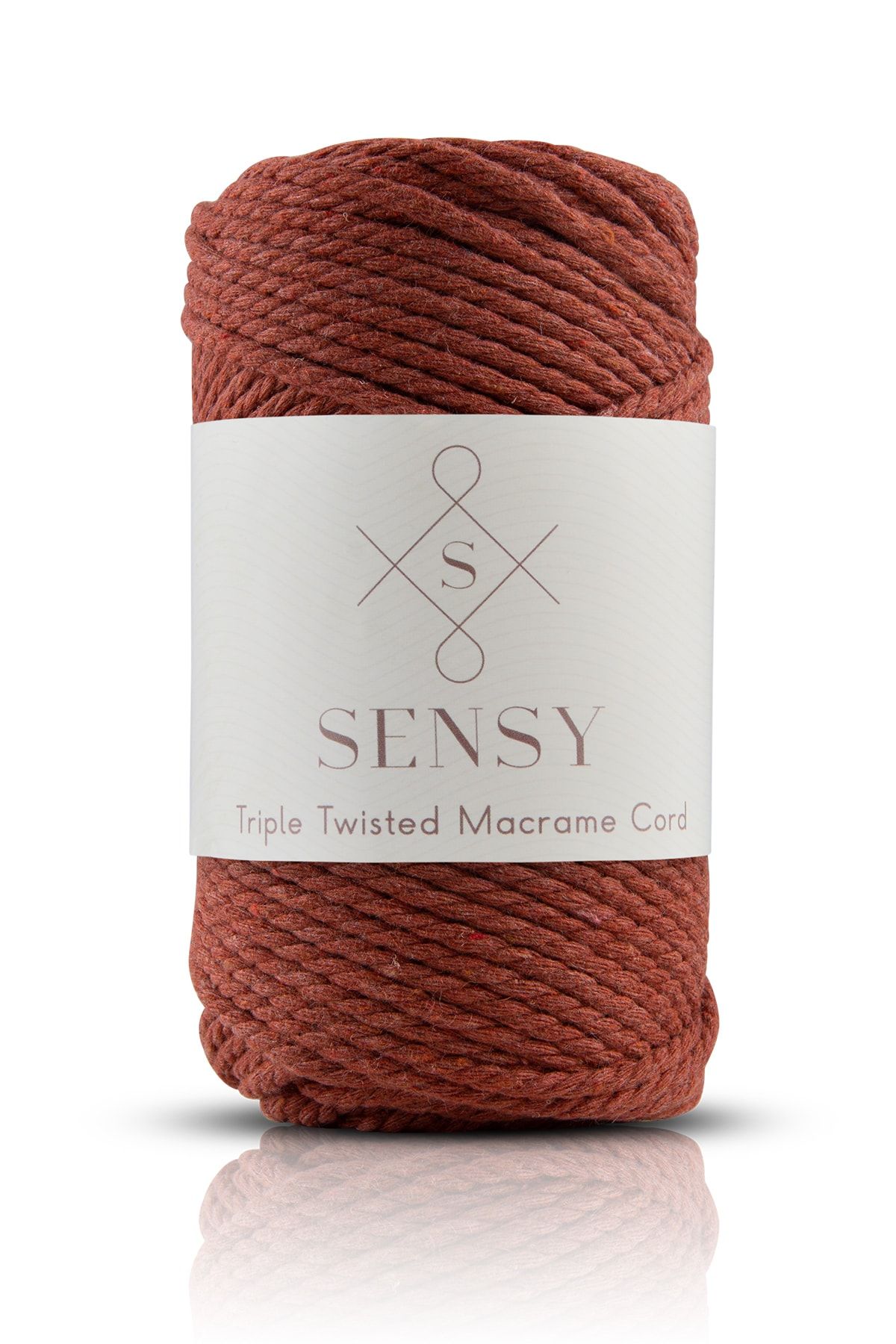 SENSY-Premium 3 Twist Macrame Rope 3mm Three Twist Scanned Macrame Rope Rope Set of 3 Ecru-tile-mustard 3
