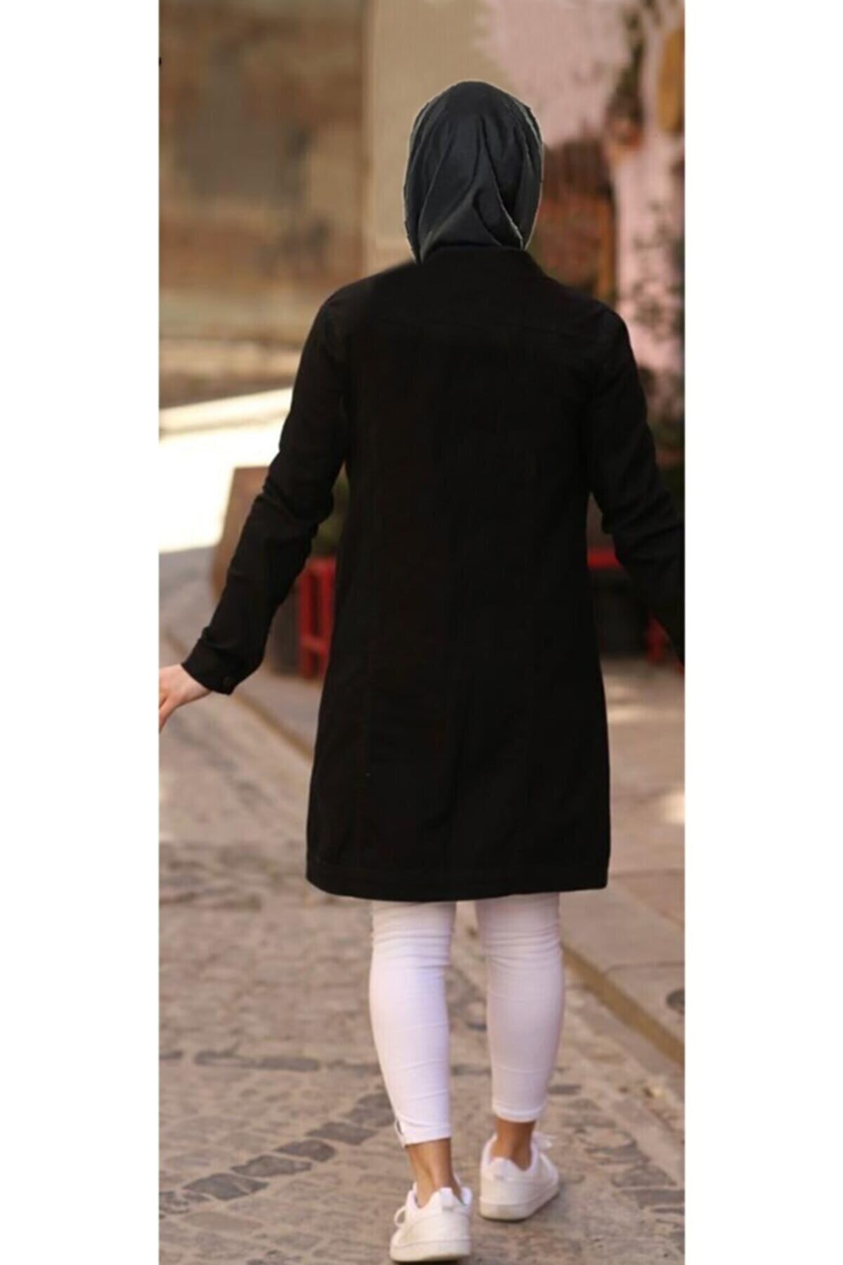 Pamuk Butik Kadın Siyah Kot Jean Ceket CE7570
