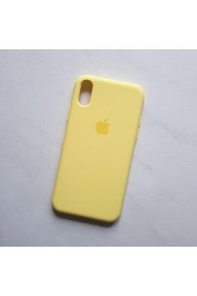 Iphone Xr Uyumlu Uyumlu Logolu Altı Kapalı Lansman Kapak Sarı LogoluXr