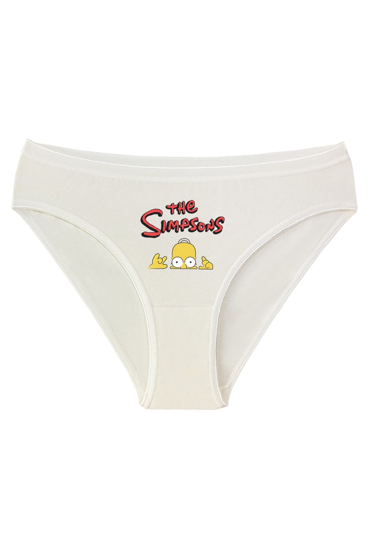 Kio Tasar m Simpson Panties Bart Women s Ecru Valentine friend birthday Gift Cotton Kilot Don Bikini Cut Trendyol