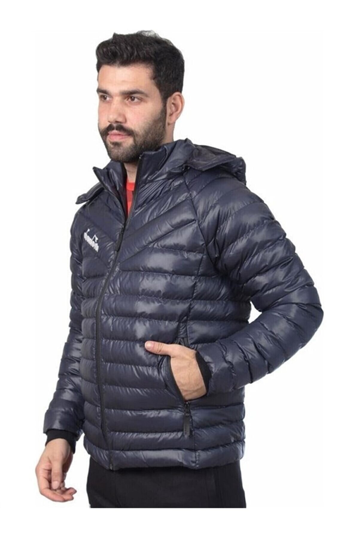 کاپشن مردانه آبی سرمه ای Diadora | DoruLaciMnt اورجینال - تصویر 3