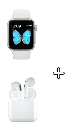 Iphone 11,12 Pro Max Uyumlu Watch 6 Series Akıllı Saat Beyaz Pro5 Bluetooth Kulaklık HNSW6BYZPRO5-4