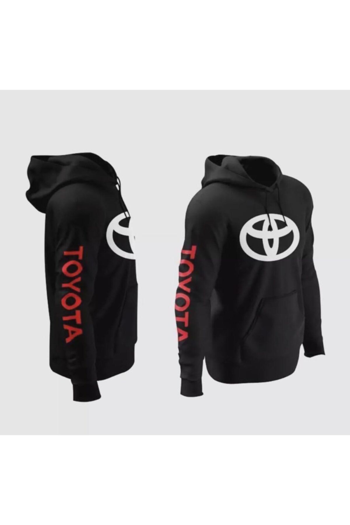 ven sdijital Toyota Design 3 Thread Hooded Sweatshirt Trendyol