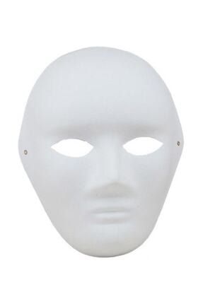 Insan Suratı Şeklinde Boyanabilir Karakter Maskesi Tam Yüz Maske Karton BP158